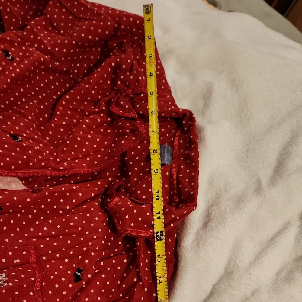Laura Scott Red Polka Dot and Scotties Short Nightgown - Picture 6 of 9